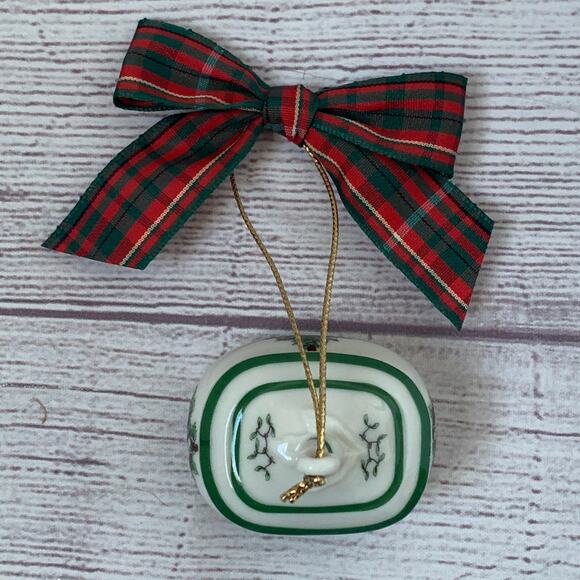 Vintage Spode Miniature Sugar Box Bowl Christmas Tree Ornament NO BOX - Picture 2 of 11